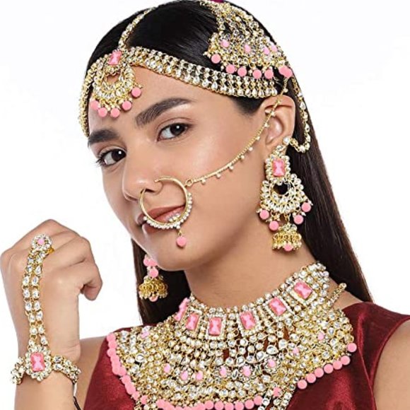 AHELI TRADITIONAL INDIAN/BOLLYWOOD JEWELRY SET - Picture 1 of 8